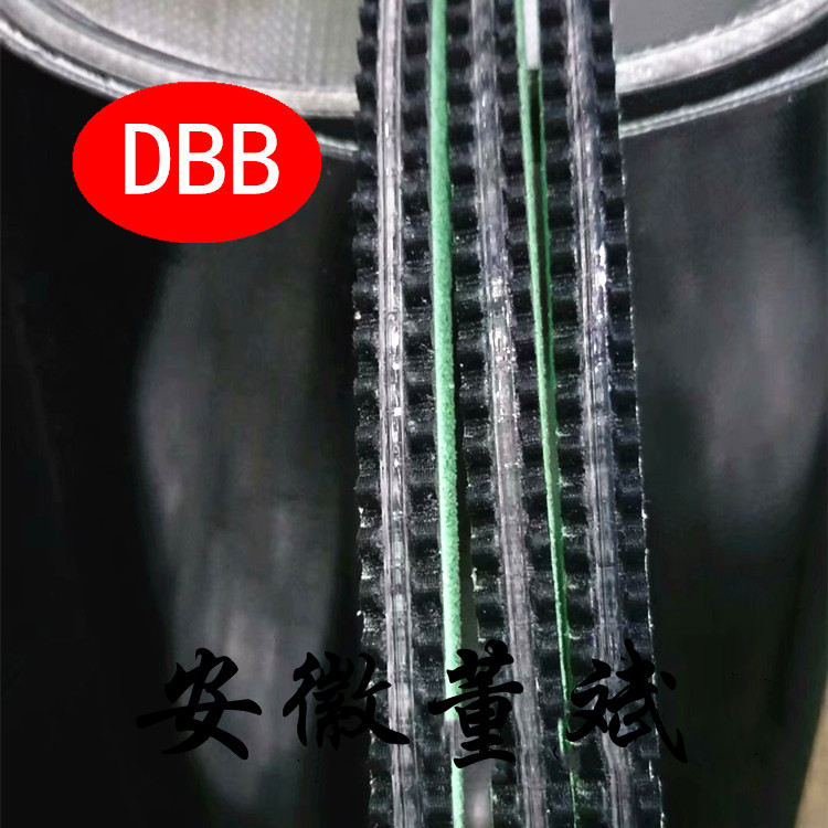 Black PU synchronous belt centered at the bottom of the slot plus 5 by 3 transparent PU conducting bar