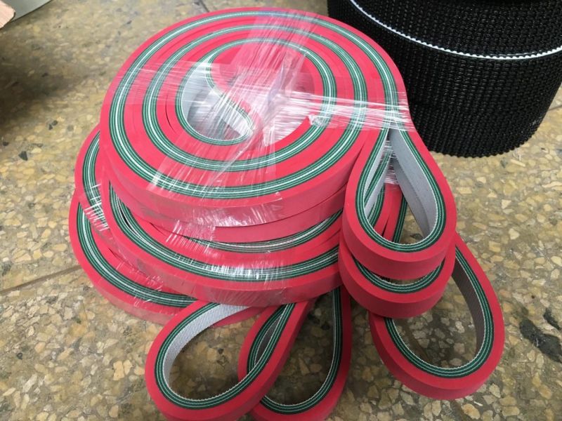 绿PVC输送带表面加红胶